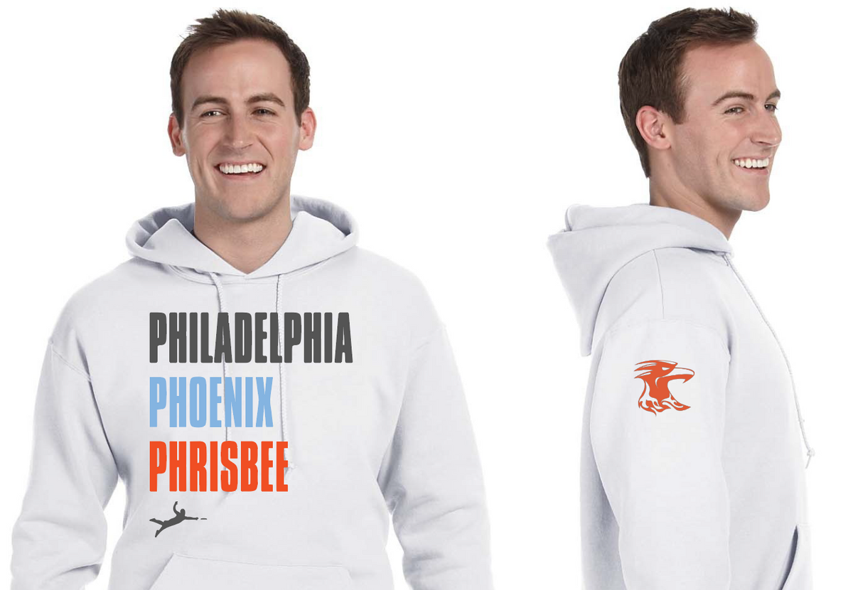 White Philly Phrisbee™ Hoodie* – Phila Phoenix