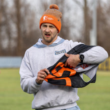 Load image into Gallery viewer, *Orange Striped Crush Beanie*