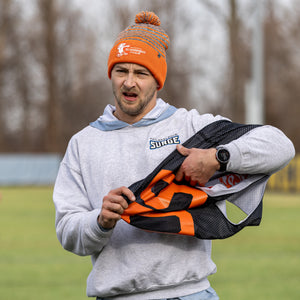 *Orange Striped Crush Beanie*