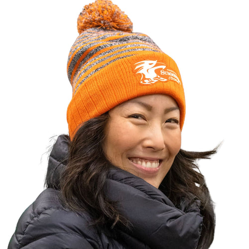 *Orange Striped Crush Beanie*